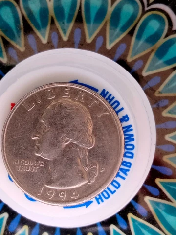 1994 P Washington quarter with doubled die on motto & mint mark FREE SHIPPING Cover