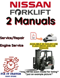 NISSAN FORKLIFT F03 UGF03A40U SERVICE ENGINE REPAIR SHOP MANUAL PDF ON USB - Picture 1 of 3