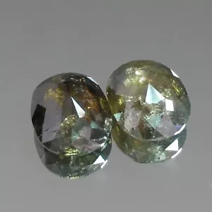 4.30cts Untreated Oval Pair Greenish Brownish Champagne Natural Loose Diamonds - Picture 1 of 3