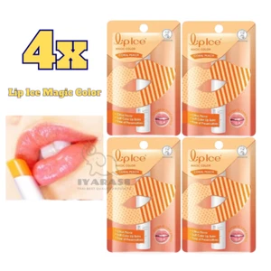 4x Mentholatum Lip Ice Lipice Magic Color Change Coral Peach Orange Moisture - Picture 1 of 9