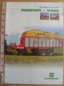 63 PROSPEKT PÖTTINGER Katalog Europrofi/Jumbo Silierwagen mit Laderotor - Picture 1 of 1