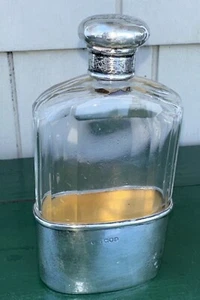 Antiker Charles Asprey & George Asprey 1800er Whisky Dekanter Sterlingsilber - Bild 1 von 13