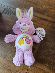 2004 Magenta Care Bear Happy Easter Best Friend Bunny BEAR  With Tag Vintage - Picture 1 of 5