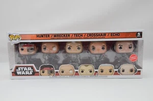 Funko Pop Star Wars Hunter, Wrecker, Tech, Crosshair, Echo Gamestop Exclusive - Picture 1 of 6