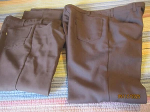 Herren Vintage Levi Anzughosen Paket 2 Paar braun gebraucht 41" Taille x 31" & 41x30 - Bild 1 von 14