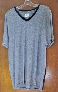 AG Adriano Goldschmied Mens Micro Stripe V Neck T Shirt sz XL NWOT - Picture 1 of 10
