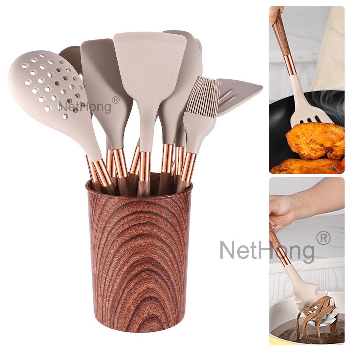 Holz-Küchenutensilien Set – 12-teiliges Löffel & Spatel Set Aus Holz, Für Den Haushalt