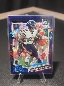 2023 Panini Donruss Optic - Rated Rookie Roschon Johnson #217 Purple Shock Prizm - Picture 1 of 6
