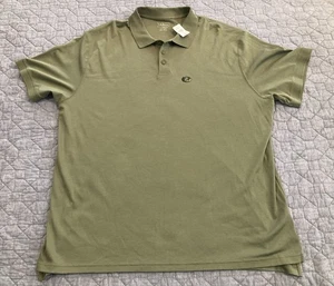 NWT LL Bean Polo Shirt Mens Size XXL Tall Olive Green Pima Cotton - Picture 1 of 7