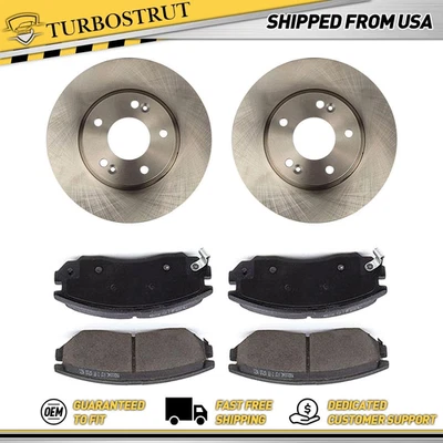 OE Front Brake Rotors Brake Ceramic Pads Kit for 2004-2008 Hyundai Tiburon 2.7L — 第 1/4 张图片