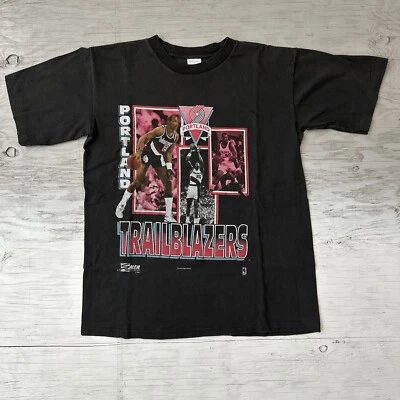 Vintage 90 Salem NBA Portland Trail Blazers Clyde Drexler shirt Size Large - Image 1 of 4