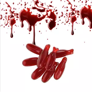 10Pcs Halloween Fake Blood Pill Vampire Halloween Horror Prank Toy Fake Blood, - Picture 1 of 11