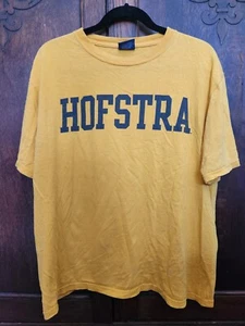 Hofstra University Yellow Short Sleeve T-Shirt L M Vintage VTG NCAA EUC - Picture 1 of 5