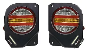 Quake LED Metal Tek Series Black Tail Lights Kit for 07-18 Jeep Wrangler JK JKU - Bild 1 von 10