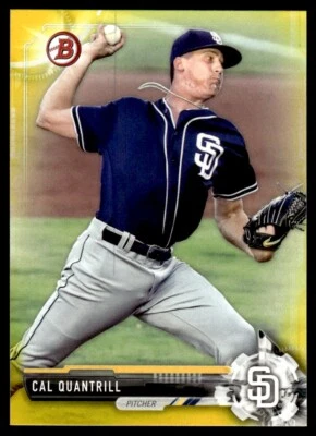 2017 Bowman Prospects Yellow Cal Quantrill San Diego Padres - Image 1 of 2