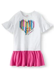 365 Kids From Garanimals Drop Hem Dress Size 7 Color Pink & White (LOC TUB L-53) - Picture 1 of 3