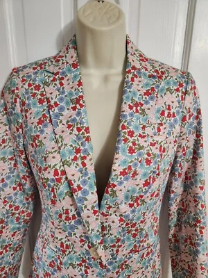 Nuevo J Crew Liberty Tela Campbell Blazer Chaqueta Top Primavera Floral 2 Nuevo con Etiquetas  Foto 1 de 4
