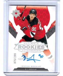 2019-20 Upper Deck Ultimate Collection Jesper Boqvist Rookie Auto #'ed 075/299 - Picture 1 of 1