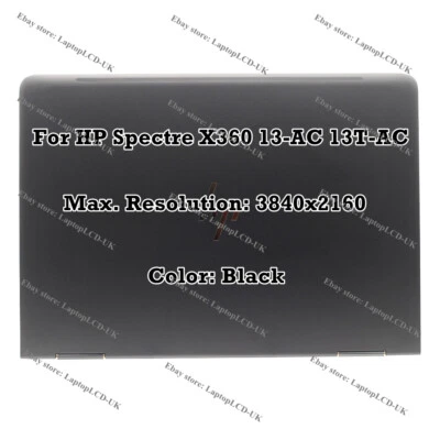 13" HP Spectre X360 13-AC013DX 4K LCD LED Display Touch Screen Complete Assembly - Image 1 of 4