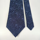 GUY LAROCHE Homme Silk Necktie Blue Navy Paisley Tie