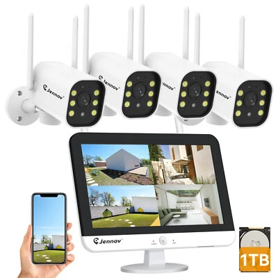 Sistema de cámara de seguridad para el hogar inalámbrico 5MP 180° PTZ conjunto exterior WiFi visión nocturna Foto 1 de 4