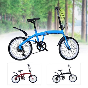 Klappfahrrad 6Gang Klapprad Doppel-V-Bremse Faltrad Fahrräder 90KG Load 20 Zoll - Bild 1 von 51