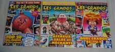 NEUF FRENCH LOT X3 MAGAZINE N° 1 2 3 LES CRADOS / GARBAGE PAIL KIDS CARTES CARDS