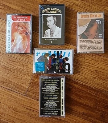 George Jones + 4 Cassettes Eddie Rabbitt, Barbara Mandrell & Various Artists-New - Image 1 of 4