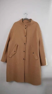 Closed Mantel Braun M L Wolle Cashmere Schurwolle Beige minimalist - Bild 1 von 7