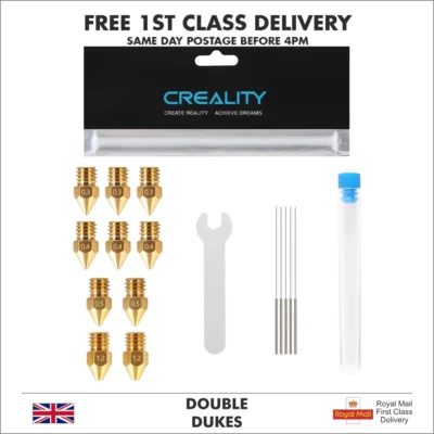 Creality 3D Printer MK8 Extruder Nozzle Kit with Nozzle Cleaners & Wrench Tool - Image 1 of 4