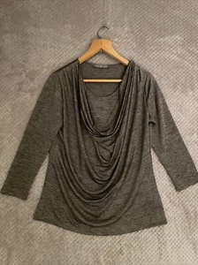Jessica Graf Women's Shirt. Metallic Grey/Silver Size Large - Picture 1 of 7