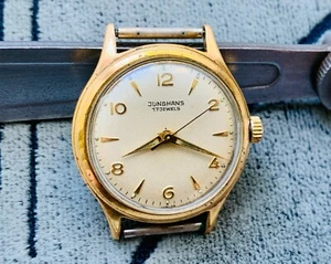 Collectible Watch JUNGHANS 17 jewels German made/classic military B-Uhr sts back - Picture 1 of 22