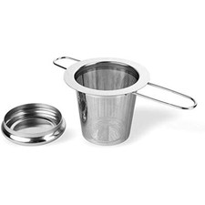 Filtro da tè in acciaio inox per tazza e caraffa con parti lunghe e coperchio