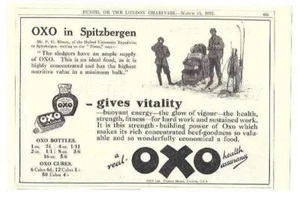 Vintage Advertisment for 1920 - Oxo in Spitzbergen. - Foto 1 di 1