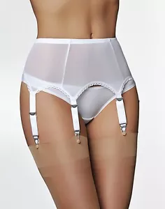 Reggicalze PowerMesh reggicalze 6 straps con clip in metallo bianco per nylon - Foto 1 di 2