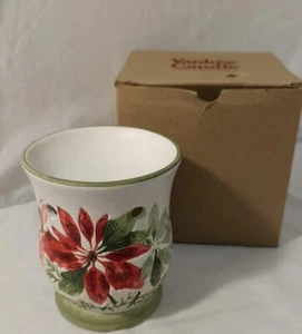 Yankee Candle Poinsettia Pino Crostata di Natale Olio Scaldacera Bruciatore di Cera BIANCO ROSSO scatola - Foto 1 di 12