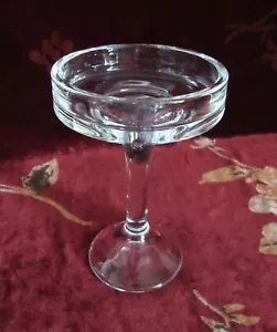 Pier 1 Heavy Clear Glass Pillar Candle Holder - EUC - Picture 1 of 8