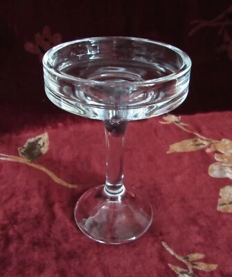 Pier 1 Heavy Clear Glass Pillar Candle Holder - EUC - Image 1 of 4
