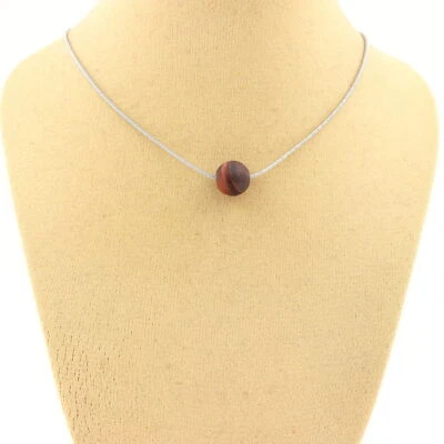 Minerali e Pietre Précieuses. Collana 1 Perla Occhio di Tigre Rosso Opaco 8 Mm. - Immagine 1 di 4
