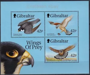 Gibraltar 1999 Yvert S/S #36/37 Wildtiere Vögel Luftfahrt Flugzeuge postfrisch sehr guter Zustand - Bild 1 von 2