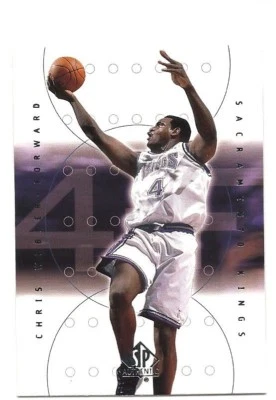 2000-01 SP Authentic NBA Basketball #70, Chris Webber, Sacramento Kings  - Image 1 of 2