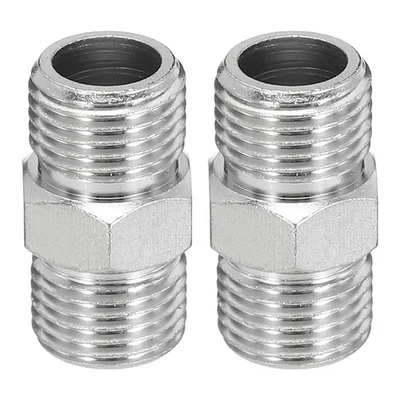 1/8 to 1/8 Air Brush Hose Adapter, 2PCS 1/8" BSP Male to 1/8" BSP Male - Imagem 1 de 4