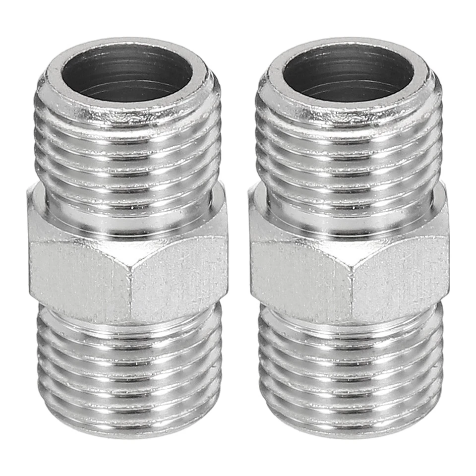1/8 to 1/8 Air Brush Hose Adapter, 2PCS 1/8" BSP Male to 1/8" BSP Male - image 1 of 4