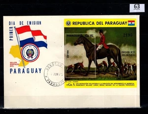 / PARAGUAY 1975 - FDC - DOGS, HORSEMEN, ANIMALS - Picture 1 of 1