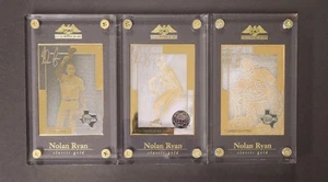 (3) Nolan Ryan PCS 24K Gold Commemorative Limited Edition Set #/807 - Picture 1 of 3