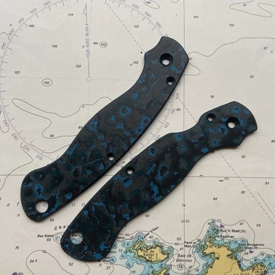 Spyderco Military 2 Fibra de Carbono Azul Ártico Escalas - SDK Cuchillos Vestidos Afilados Foto 1 de 4
