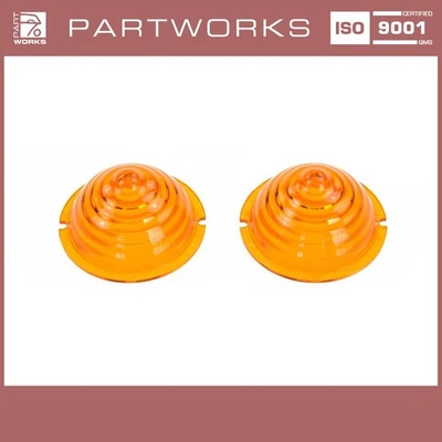 2x Blinkerglas für PORSCHE 356 A '52-'56 Blinker HINTEN ORANGE L=R - Bild 1 von 4