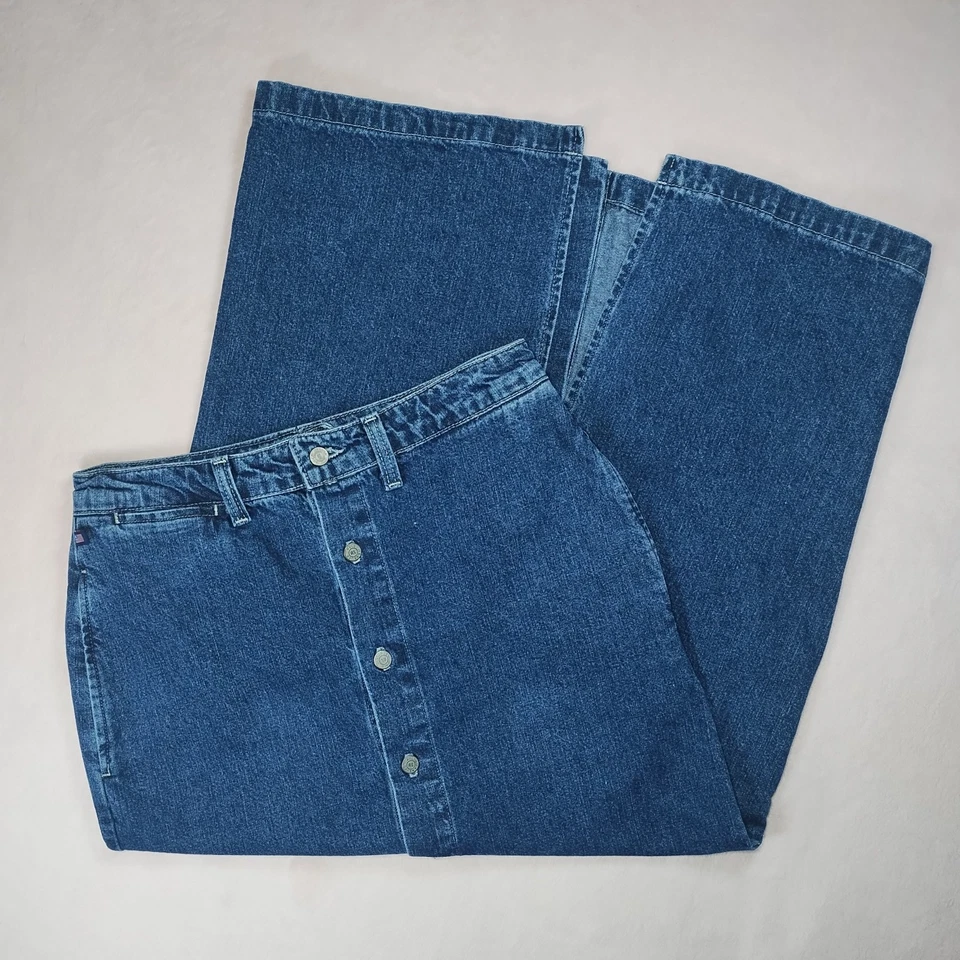 Maxi falda vaquera vintage años 90 y2k polo ralph lauren botón delantero talla 8 western Foto 1 de 4