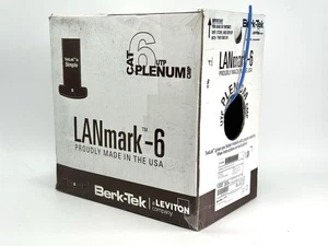 NEW Open box Berk-Tek LANmark-6, Cat6 Plenum CMP, UTP, Data Cable, 410 ft, BLUE - Picture 1 of 8
