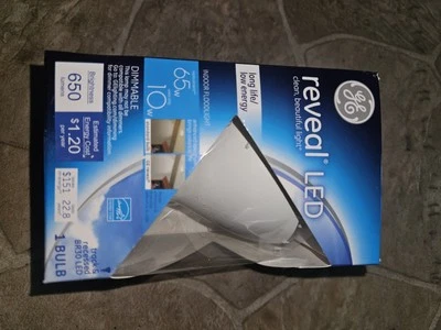 GE reveal LED Indoor Floodlight Dimmable Light Bulb 65w 10w 650 Lumens 1 Bulb - Image 1 of 2